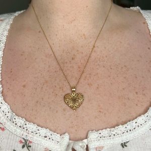 14k YG | Heart Pendant Necklace | Real Gold | 2.12G